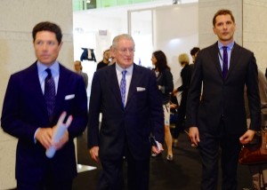 Nella foto da sinistra: Matteo Marzotto presidente Ente Fiera Vicenza, Luigino Rossi presidente Rossimoda Gruppo LVMH, Walter Macorig partner MAS Management Network